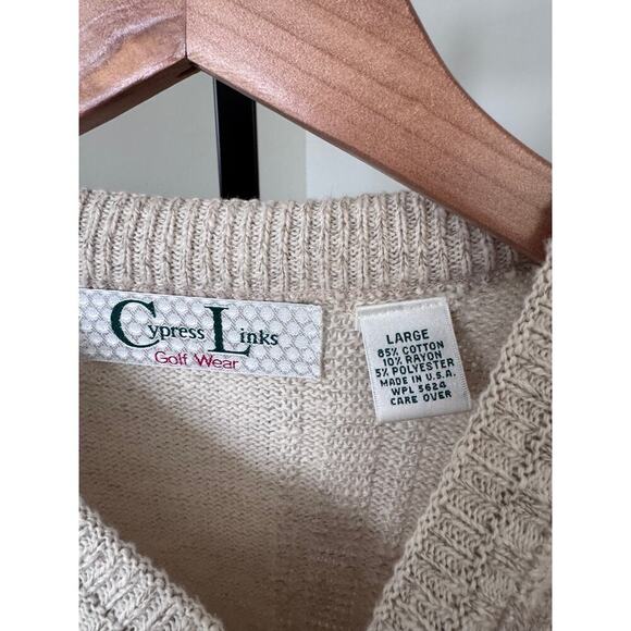 Vintage 90s Cypress Links Mens Golf Crewneck Sweater - Picture 3 of 3